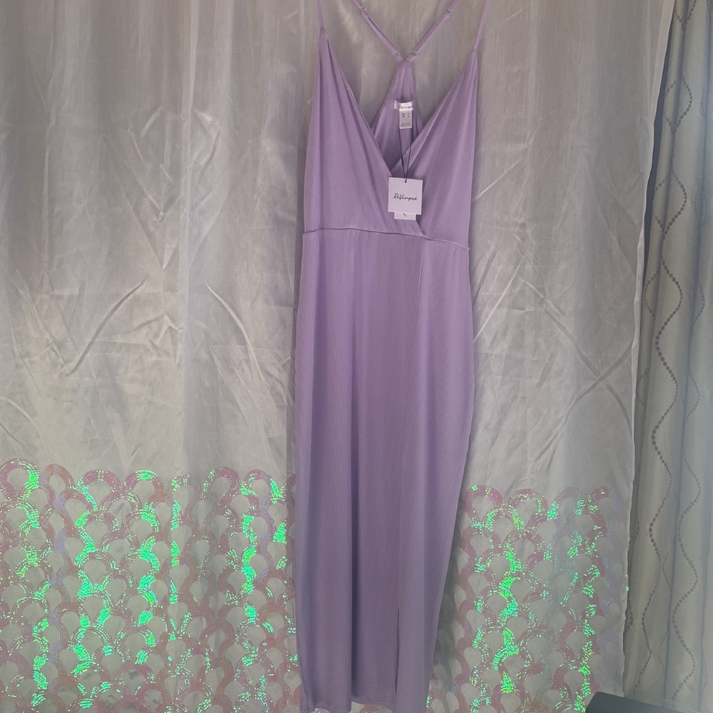 NWT ReVamped Spaghetti Strap Dress in Lilac Size Medium - Picture 2 of 7
